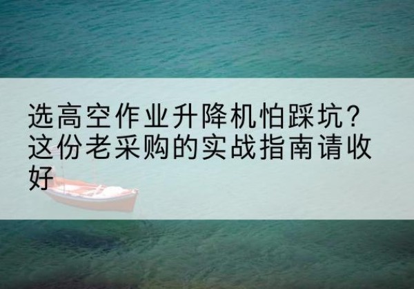 普陀高空作业升降机厂家推荐-选高空作业升降机怕踩坑？这份老采购的实战指南请收好